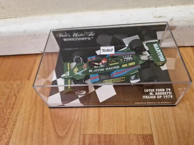 MINICHAMPS 1/43 LOTUS FORD 79 MARIO ANDRETTI ITALIAN GP 1979 F1 DIECAST CAR - Image 1 of 3