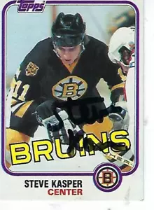 Steve Kasper Firmado 1981-82 Topps #68 - Boston Bruins - Imagen 1 de 1