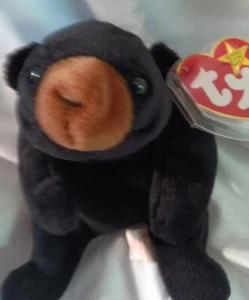 Beanie Baby Blackie der Bär selten Plüschtier Vintage Collection 1993 Handarbeit TY  - Bild 1 von 10