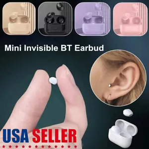 2024 NEW Mini Earbuds Invisible Sleep Headphone Bluetooth 5.2 Earphones Wireless - Picture 1 of 17