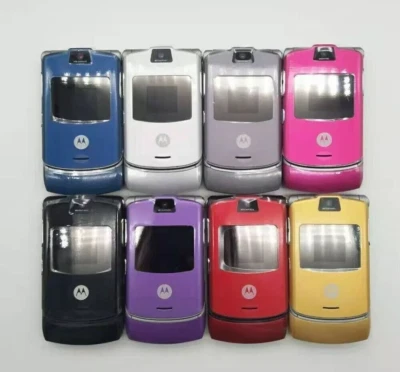 Motorola RAZR V3 Unlocked Flip GSM 850 /900 /1800 /1900 Bluetooth  Mobile Phone - Image 1 of 4