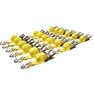 18 Pack 1.5" inch x 15' Ft Ratchet Tie Down Cargo Straps J Hooks - Picture 1 of 5