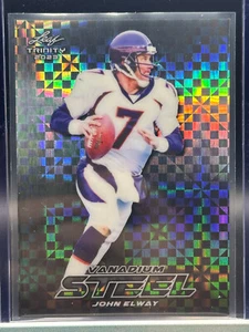 2023 Leaf Trinity John Elway /10 Vanadium Steel Silver Checkerboard #S-50 HOF - Picture 1 of 3