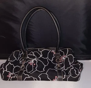 Croft And Barrow Handbag Black, White, & Pink Multiple Pockets Snap & Zip Close - Picture 1 of 9