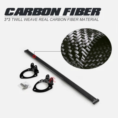 For Honda Civic Type-R FL5 Dry Carbon Fiber Front Strut Brace 3 PCS Tuning Kit - Image 1 of 4