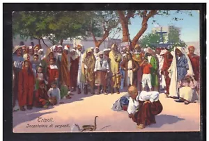 Cartolina Colonie Libia Tripoli Incantatore di Serpenti W104 - Foto 1 di 1