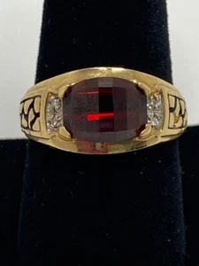 ANILLO ORO AMARILLO 10K DIAMANTE/TOPACIO TALLA 10 6.3G (TDW027389) - Imagen 1 de 12