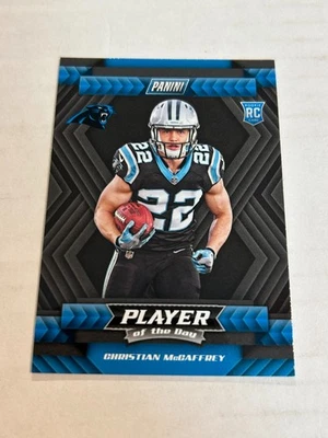 2017 PANINI PLAYER OF THE DAY CHRISTIAN MCCAFFREY #R3 ROOKIE PANTHERS SP GW1 - Image 1 of 2