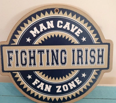 Notre Dame Fighting Irish Wood Sign 9 X 9 College Football Made in USA - Image 1 of 4