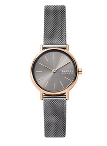 Skagen Damen Signatur Zweizeiger Rotgussfarben Edelstahl Mesh Uhr, 30 mm - Bild 1 von 5
