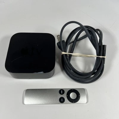 Apple TV 4th Gen A1625 32GB HD Media Streamer – Black – Tested w/ Remote + Power - Image 1 of 2