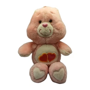 Vintage 1983 Kenner Care Bear Love A Lot Pink Bear Plush 13" Double Heart - Picture 1 of 15