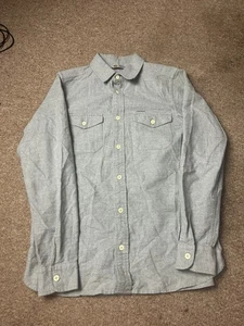 Carhartt Mens Size Small Flannel Shirt Grey Long Sleeve Pocket Button Up Casual - Picture 1 of 6