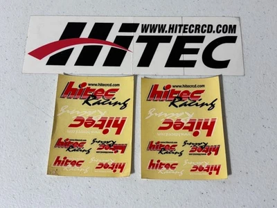 Hitec Hi-tec 1/10 RC R/C Car Plane Vintage Sticker Decal Sheet NEW NOS Old Stock - Image 1 of 2