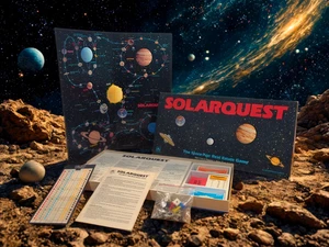 SOLARQUEST Space Board Game - 100% Complete - 1986 Western Publishing Co Vintage - Picture 1 of 12