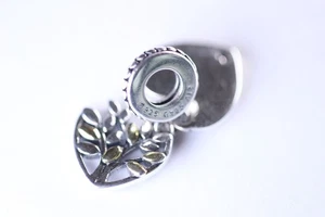 Original Pandora Sterling Silber Bicolor Double Dangle Charm 799161C00 - Bild 1 von 5