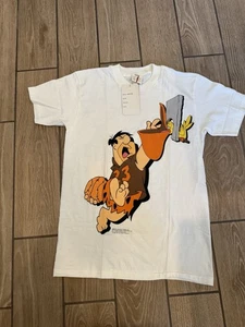 Vintage 90s USA The Flintstones Fred Flintstone T-Shirt Double Sided Single Stitch - Bild 1 von 14