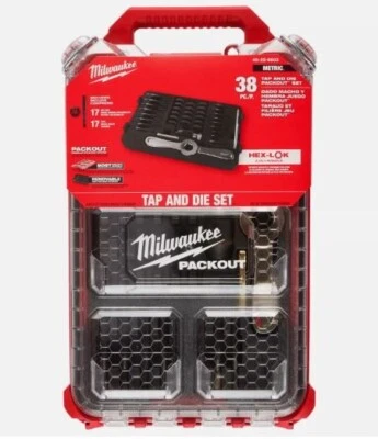 Milwaukee 38PC Juego de PACKOUT de Grifo y Troquel Métrico con Mango Hex-LOK 2 en 1 49-22-5603 Foto 1 de 3