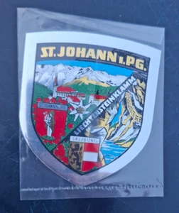 Aufkleber "ST. JOHANN i.PG.", 70er Jahre, 6,5 x 7,5 cm - Bild 1 von 2