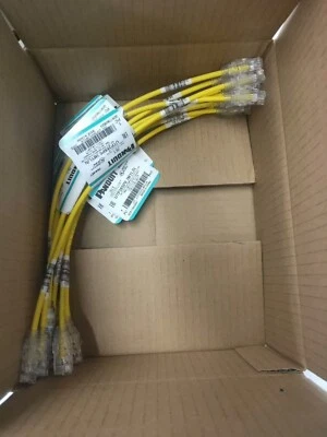 Panduit UTP28SP0.3MYL/YL Cat6 28 AWG Network Patch Cable/Cord, 0.3M Yellow ~STSI - Image 1 of 4
