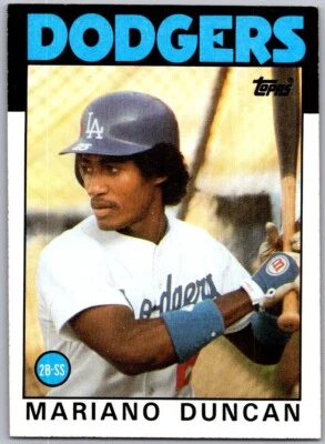 1986 Topps - #602 Mariano Duncan (RC) - Image 1 of 2