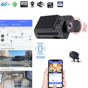 Cámara de tablero de coche 4G LTE WIFI 1080P navegación GPS grabadora de video doble lente estacionamiento - Imagen 1 de 12