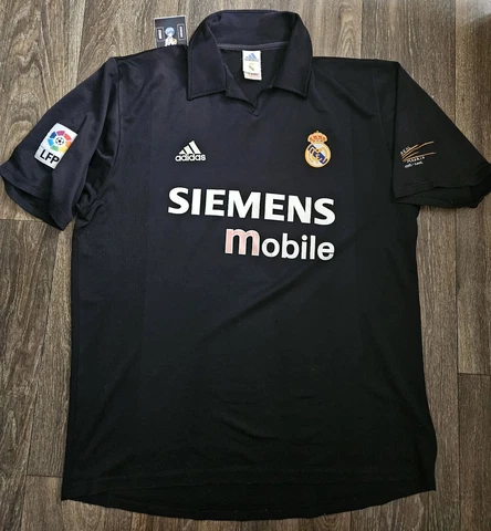 Adidas Real Madrid 2002 Centenary Away Zidane Jersey Black Size Large Rare Cover