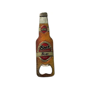 Texas Souvenirs Beer Bottle Shape Opener Enamel Fridge Magnet Metallic Orange - Bild 1 von 5