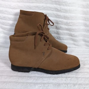 Tod's Boots Women's Size 7 US 37 EU Suede Chukka Style Brown Shoes Ankle - Picture 1 of 9
