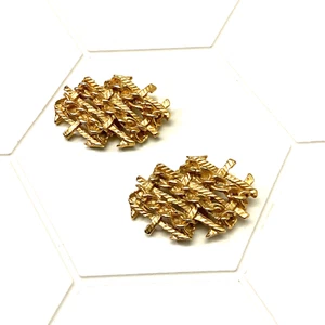 Set of Gold Tone Shoe Clips Ornate Oval Rectangle Decorative Accessories Vintage - Picture 1 of 13