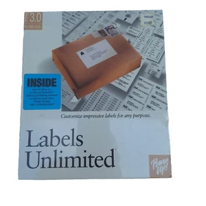 Labels Unlimited for IBM DOS v3.0 Power Up! NEW SEALED w/ Floppy Disk - Picture 1 of 3