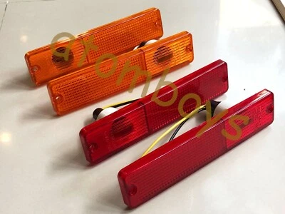 x4 Para JEEP CJ5 CJ6 CJ7 CJ8 ROJO ÁMBAR INTERMITENTE LATERAL LUZ Marcador Foto 1 de 4