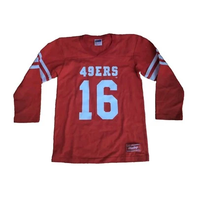 Camisa roja para mujer VinTagE RAWLINGS AÑOS 90 SAN FRANCISCO 49ers Joe Montana #16 XS/S Foto 1 de 4