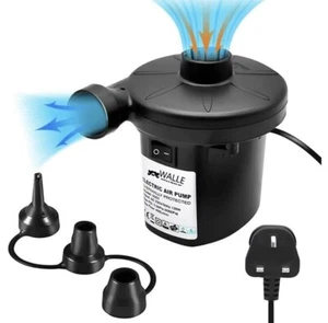 Electric Air pump Walle 8201 inflator/Deflator Pump power-full, 3 Nozel UK-Plug. - Picture 1 of 8
