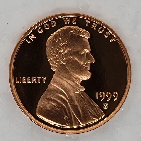 1999 S Proof Lincoln Memorial Cent Frosty Ultra Cameo Black Fields FREE SHIPPING Cover