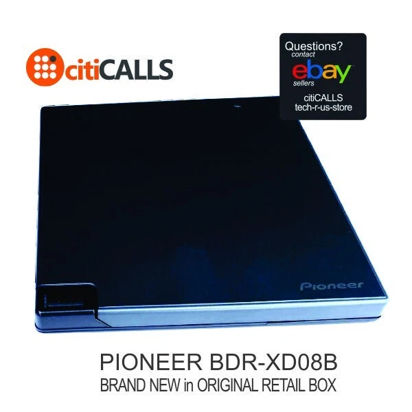 Pioneer USB 3.2 Gen1 (USB Type-C) / 2.0 Slim Portable BD/DVD/CD Writer BDR-XD08B