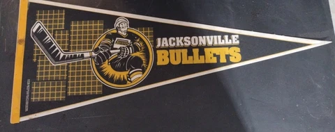SHL Sunshine Hockey League Jacksonville Bullets Vintage Defunct 1994 Pennant Cover