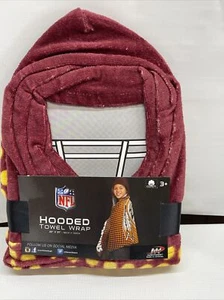 WASHINGTON REDSKINS Hooded Towel Wrap 22" x 51" Northwest Cotton For 3+ NWT - Picture 1 of 6