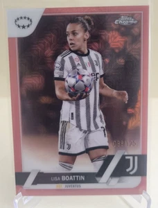 2022-23 TOPPS CHROME UEFA WOMENS LISA BOATTIN ROSE GOLD #69 SER# 98/125 - Picture 1 of 2