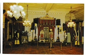 THRONE Of HAWAII'S FORMER MONARCHS Interior Lolani Palace Honolulu HI Postcard - Picture 1 of 2