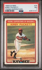1986 Kaybee Young Superstars Kirby Puckett #25 PSA 7 NM Twins - Picture 1 of 2