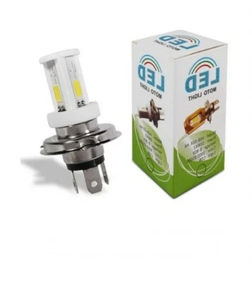 Ampoule LED H4 extra lumineuse céramique COB Feux Croisement Plein phare moto - Bild 1 von 4