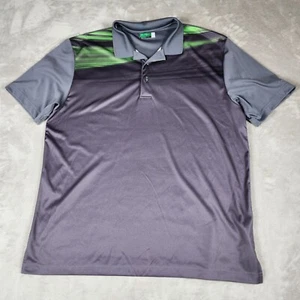 Ben Hogan Performance Golf Polo Shirt Mens XL Grey Green Stripes Outdoors Casual - Picture 1 of 6