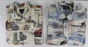(2) Harbor Bay-Red Head Siesta Key coches clásicos y camisas para hombre azul marino de EE. UU. talla 3XL - Imagen 1 de 12