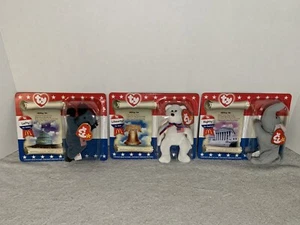 Ty The American Trio ~ Rare NIB ~ Libearty, Lefty, Rightly ~ See Photos! - Photo 1/9