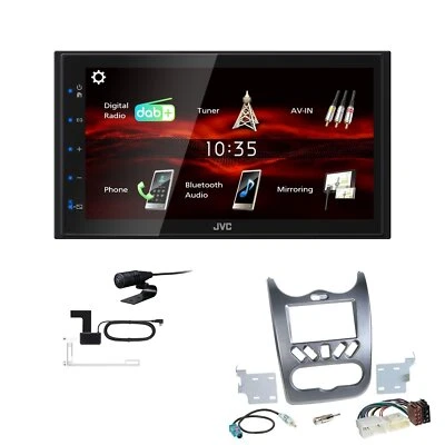 JVC Bluetooth 2DIN DAB+ Autoradio für Dacia Sandero / Stepway grau - Bild 1 von 4