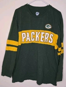 Green Bay Packers Shirt Mens 2XL NFL Football Striped Long Sleeve Hands High - Picture 1 of 10