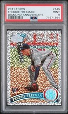 2011 Topps Diamond Anniversary #145⚾  Freddie Freeman ⚾ RC Rookie PSA 9 MINT 🔥