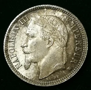 PEU COURANTE **** 1 Franc Napoleon III 1869 BB DATE RARE **** SPLENDIDE ! - Imagen 1 de 2