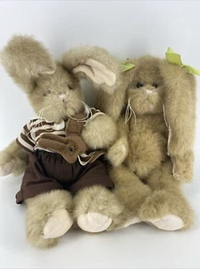 The Bearington Bear Collection Bunny Rabbits X3 40cm Cute And Like New Condition - Picture 1 of 11